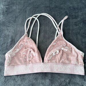 Closet Clean Out Sale! VICTORIA’S SECRET PINK VELVET TRIANGLE BRALETTE in Medium